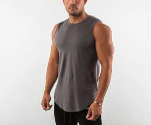 Camiseta sin Mangas Promocional al por Mayor, Personalizada, Camiseta sin Mangas para Hombre, Camiseta sin Mangas con Corte Profundo para Gimnasio, para Hombre y Mujer - Product Image 4
