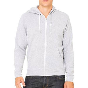 Gran oferta, sudaderas con capucha personalizadas, invierno, informal, de algodón, Polar, bolsillo lateral, cremallera, bordado, liso, teñido, Diseña tu propio - Product Image 3