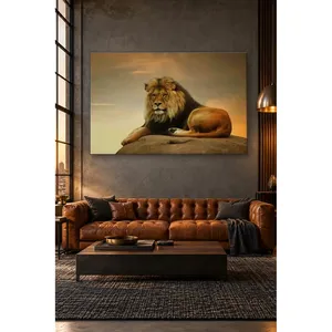 Impression sur toile Fida Lion sur rocher au coucher du soleil - Product Image 2