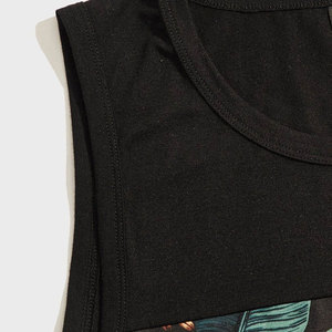 Precio al por mayor 100% algodón cuello redondo personalizado OEM logotipo personalizado Color diseño duradero hombres camiseta sin mangas - Product Image 3