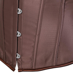 Corsets Sexy en Soie de Style Nouveau Brillant Marron Poussiéreux pour Femmes Haut Corset Réversible en Soie Polyester Veste pour Hommes 2026 - Product Image 2