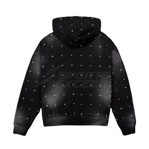 Sweat-shirts à capuche personnalisés avec strass, couleur hiver, faible MOQ, haute qualité, respirants, écologiques, pour hommes, fabriqués au Pakistan - Product Image 2