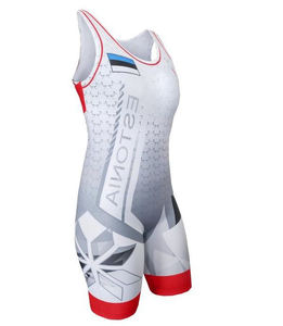 Meilleure qualité personnalisée hommes Sexy Mesh Sublimation Wrestling Singlet Premium Volleyball Wear - Product Image 3