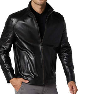Chaqueta de Cuero para Hombre, Corte Ajustado, Invierno, Lona, Piel de Vaca, Impermeable, con Capucha, Estilo Moderno, Proveedor, Estilo Motociclista - Product Image 3