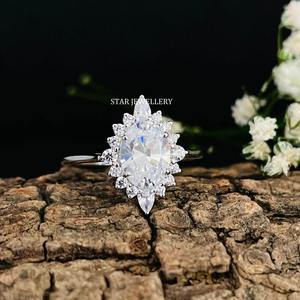 14K oro sólido 1 Ct CVD diamante solitario anillos de compromiso, 1 Ct corte ovalado laboratorio crecido diamante solitario anillo de diamante - Product Image 3