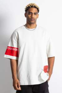 Camisetas de hombre de alta calidad 100% algodón, camisetas bordadas y estampadas, camiseta oversize de cuello redondo, jersey teñido, camiseta oversize para hombre - Product Image 4