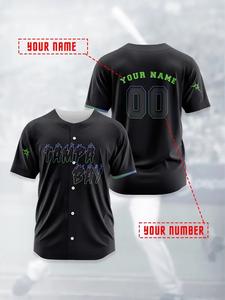 Uniformes de baseball boutonnés recyclés de haute qualité Maillot personnalisé unisexe polyester personnalisé respirant unisexe - Product Image 6