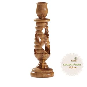 เชิงเทียนไม้มะกอกที่ทันสมัย, 15.50ซม - Product Image 1