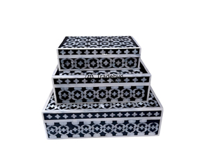 Cajas de joyería con incrustaciones de resina de calidad superior Almacenamiento elegante y solución de regalo decorativa de Tradebyd - Product Image 2