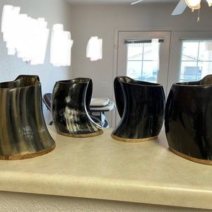 Jarra de cuerno de búfalo de agua Natural de la mejor calidad, taza tallada vikinga de estilo Animal pulido para decoración de cerveza, artesanías de calidad - Product Image 2