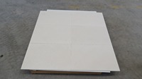 Carreaux de pavés antidérapants en marbre blanc Cem, sablée et brossée, 20x20cm, petit échantillon, design moderne pour allées de villas intérieures