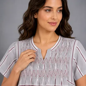 Camisón Largo y Suave para Mujer, Transpirable, 100% Rayón Puro, Ropa de Dormir con Bolsillo - Product Image 2