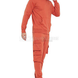 Conjunto Deportivo Vintage de Color Sólido para Hombre, Chándal Sublimado, Sudadera de Invierno para Hombre, Ropa Casual de 2 Piezas, 100% Algodón, en Oferta - Product Image 4