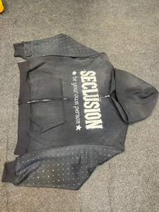 Sweat à capuche polaire Full Zip Acid Wash pour homme avec Rinstones 365 gsm - Product Image 3