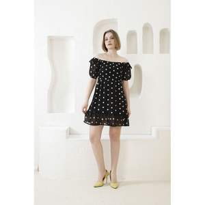 ท็อปโชว์ ขายส่งชุดเดรสลายดอกเดซี่สีดำ - Product Image 4