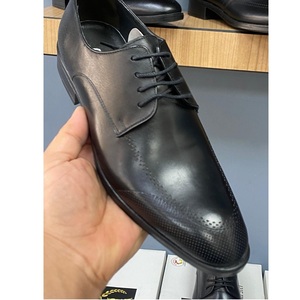 Zapatos de Cuero Vacuno Genuino Hechos a Mano para Hombre, Transpirables, Ligeros, Antideslizantes, con Cordones, Amortiguación Suave, Estilo Casual y de Negocios - Product Image 2