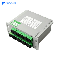 Splitter PLC LGX Standar Tipe Plug-in 1x8 SC APC Insert Cassette Optical Splitter untuk ODF Fiber Optic Distribution Frame
