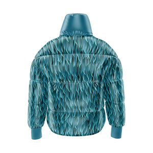Veste matelassée à col roulé légère imperméable personnalisée formelle avec impression 3D coupe-vent confortable durable solide devant - Product Image 2
