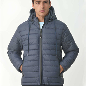 Veste matelassée pour homme en gros, veste d'extérieur, fermeture éclair avec capuche, veste matelassée extrêmement chaude en hiver - Product Image 1
