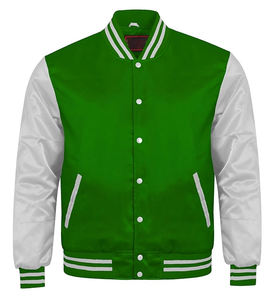 Chaqueta de satén Premium de baloncesto estilo Letterman, diseño personalizado, tallas para niños y adultos, chaqueta de béisbol universitaria para hombres, envío DDP - Product Image 1
