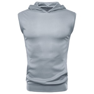 Personalizado al por mayor para hombre Sudadera con capucha Tank Tops Sin mangas Culturismo Gimnasio Slim Fit Sudaderas con capucha - Product Image 5