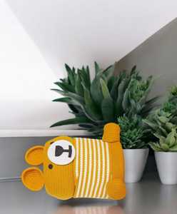 Cute Teddy Shaped Woven Cotton Rope <b>Basket</b> Baby Room Storage <b>Hamper</b> & Toy Organizer Kids Room Teddy Bear Toy Organizer - Product Image 3