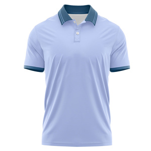 Jersey de algodón 100% bordado personalizado para hombres y mujeres, ropa de trabajo elástica antiarrugas con patrón sólido para polos - Product Image 3