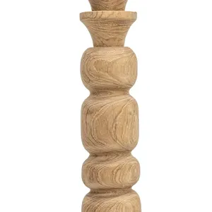 Porte-bougie en bois artistique de qualité supérieure, forme ronde unique à plusieurs niveaux pour une décoration élégante de la maison et de Noël - Product Image 3