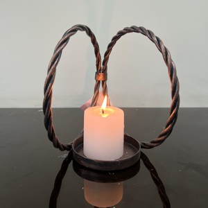 Durable <b>Leaf</b> Shape Iron Candle Stand Elegant Glass Pillar Design Home Decor Wedding Christmas Dining Tabletop <b>Lighting</b> Garden - Product Image 3