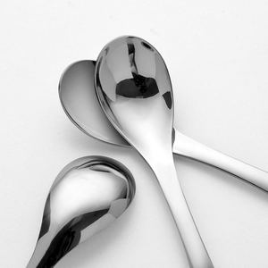 Cuillère à soupe en acier miroir de haute qualité 6 pièces Cuillère à soupe buffet de restaurant de luxe Meilleur artisanat de créateur - Product Image 5