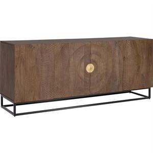 Buffet moderne à 4 portes en bois de manguier et en fer de style industriel pour l'entrée de la chambre et le salon à manger des hôtels - Product Image 3