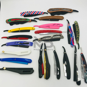 มีดโกนสำหรับช่างตัดผมสแตนเลสตัดตรงขอบใบมีดเดี่ยวสีตามสั่ง - Product Image 5