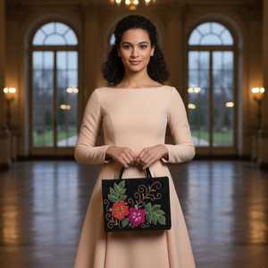 Bolso de Magnolia con cuentas, monedero con cuentas florales, bolso de flores blancas, bolso de hombro de primavera, monederos con cuentas de verano, hecho a mano floral - Product Image 4