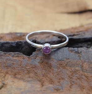 Anillo de amatista 925 Plata de ley sólida Clásico Mejor diseño Piedra preciosa Hecho a mano 925 Plata estampada Joyería de plata de moda - Product Image 5