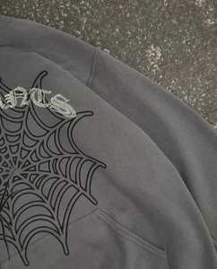 Sudadera con Capucha de Manga Larga con Estampado Gráfico para Hombre, Estilo Urbano, Oversize, de Tejido Pesado, Lavado Ácido, Corte Recto, 100% Algodón Tejido - Product Image 5