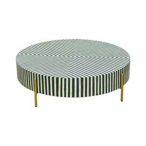 Mesa de salón con incrustaciones de hueso de calidad superior Muebles con incrustaciones de madreperla personalizados para hogares modernos e interiores de diseñador - Product Image 2