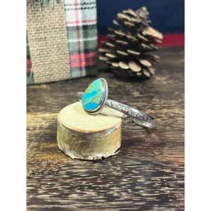 Southwest #16 Kingman Turquoise & Sterling <b>Silver</b> <b>Cuff</b> <b>Bracelet</b> Made with Style & Elegance Perfect Fashion Accessory - Product Image 4