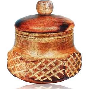 Nuevo tarro de madera rústica bote de cocina para especies de alimentos contenedor de almacenamiento de frutas secas tarro hogar hotel restaurante Decoración de cocina - Product Image 4