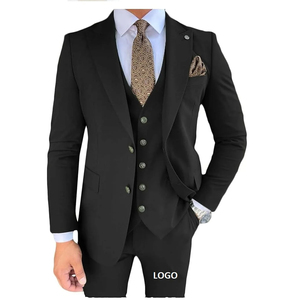Fashionable Customizable <b>Men's</b> Waterproof Business <b>Suit</b> <b>Pant</b> <b>Coat</b> Set for Office <b>Wedding</b> & Outdoor Use-Double Breasted <b>Design</b> - Product Image 6