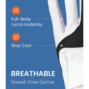 Gants de golf verts sur mesure de haute qualité pour femmes nouveau Style importé en peau de mouton anti-dérapant caractéristique sport en cuir véritable - Product Image 3