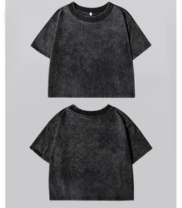 2025 femmes coton haut court Streetwear en détresse col rond lavé t-shirt drôle lettre imprimer décontracté été mode t-shirt - Product Image 4