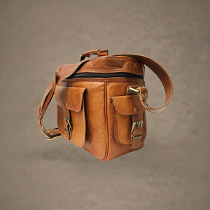 Elegante bolso de cámara de cuero Vintage para fotografía profesional de gran capacidad seguro con cremallera hombro protector DSLR de moda - Product Image 5