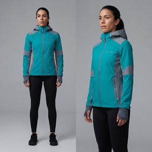 <b>Men</b> Gray Hooded Windbreaker <b>Jacket</b> Full Zip Mesh Panel Lightweight Outdoor <b>Running</b> Sports <b>Jacket</b> - Product Image 4