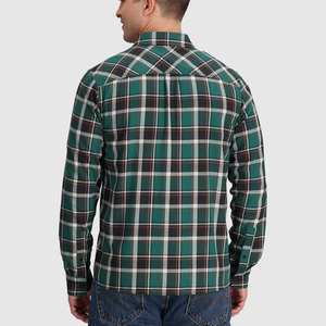 Chemises chaudes en molleton pour hommes automne hiver Chemises à manches longues à carreaux avec bouton de revers Vente en gros Chemise pour hommes à la mode Chemise décontractée à carreaux vintage - Product Image 3