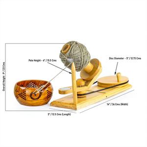 Devanadera de hilo de madera India hecha a mano Premium para enrollar hilo de bolas Swift Winder Kit de tejer Devanadera de hilo a precio al por mayor India - Product Image 2