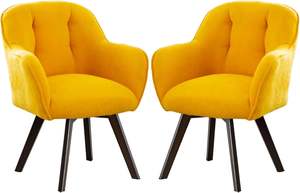 Sillas de comedor modernas y cómodas de madera negra con respaldo curvo grueso tapizado de Metal para el hogar sala de estar cocina uso - Product Image 6