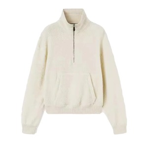 Women's Autumn and Winter Standing Collar Zipper Cashmere Sweater Long Sleeve Loose Jacket Highest Quality - Product Image 6