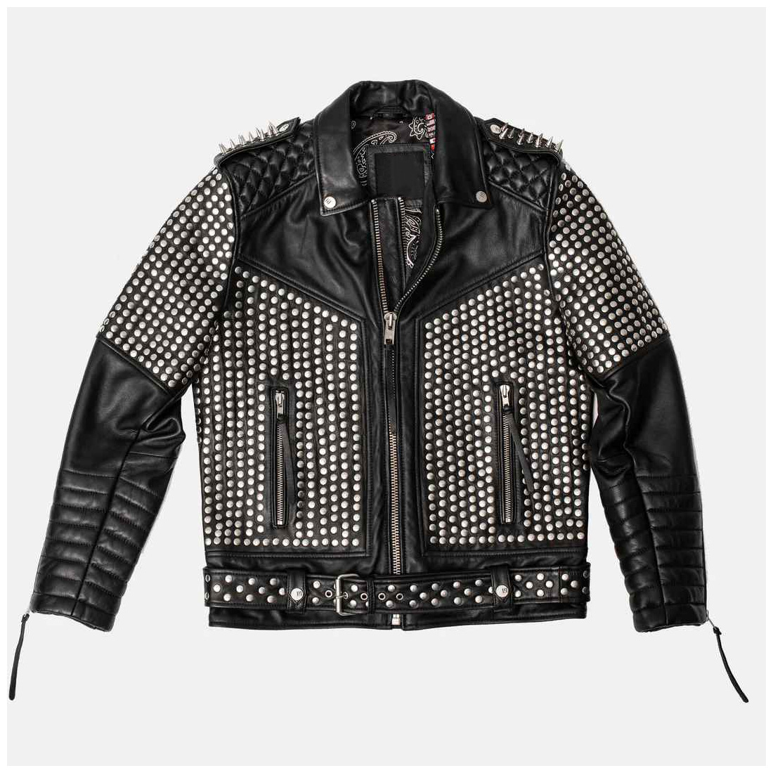 2023 New Arrival Plus Size Men's Luxury fashion design high quality custom black cow leather jackets Thick Leather Jacket