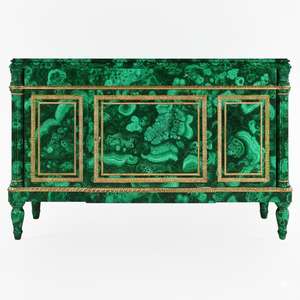 Tables rectangulaires en malachite et ornementées d'ormolus, écologiques et lavables avec fonction amovible - Product Image 5