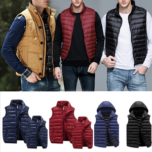 Vente en gros OEM Fashion Streetwear Gilet bouffant en duvet imperméable et durable pour hommes avec capuche à prix raisonnable - Product Image 5